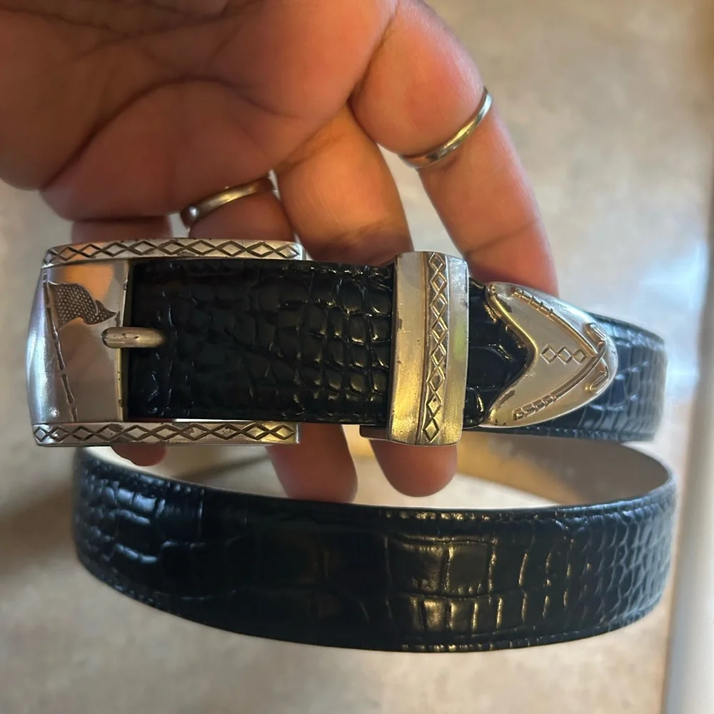 Men’s Belt Golf Genuine Full-Grain Cowhide Leather Designer Dress